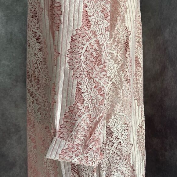 POL Pink Lace Shift 3/4 Sleeve Dress - Picture 6 of 12